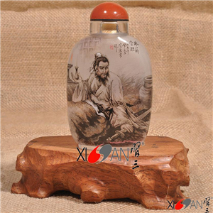 内画鼻烟壶 习三内画 节日礼品 收藏 送朋友 纯手工艺品 卧薪尝胆